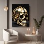 Goldener Totenkopf mit Ornamenten