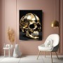 Goldener Totenkopf mit Ornamenten