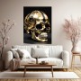 Goldener Totenkopf mit Ornamenten