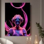 Neon Göttin in Pink und Blau