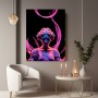 Neon Göttin in Pink und Blau