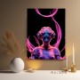Neon Göttin in Pink und Blau