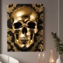 Goldener Totenkopf auf Schwarz