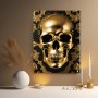 Goldener Totenkopf auf Schwarz