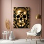 Goldener Totenkopf auf Schwarz