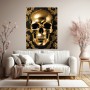 Goldener Totenkopf auf Schwarz