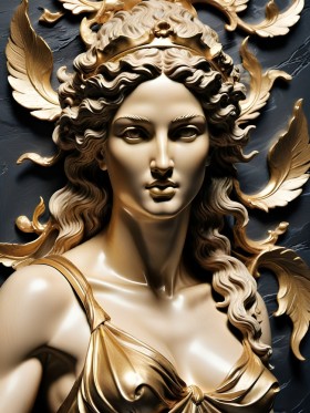 Goldene Göttin im Barockstil Goldene Göttin im Barockstil
