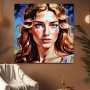 Königliches Porträt mit blauen Augen
