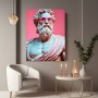 Antike Statue mit pinker Sonnenbrille