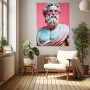 Antike Statue mit pinker Sonnenbrille