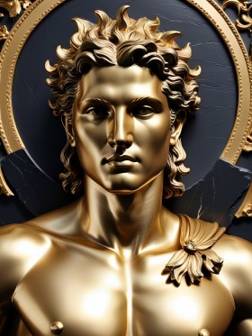 Goldene Antike Statue Goldene Antike Statue
