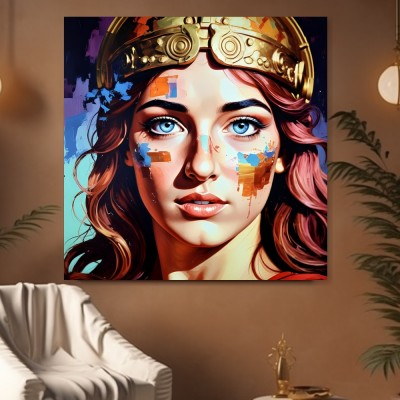 Goldene Königin mit blauen Augen