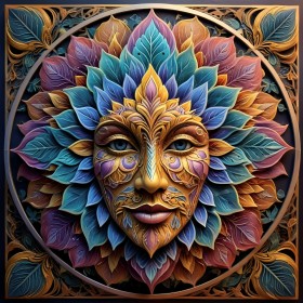Mystische Blättermaske