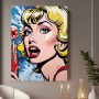 Pop-Art Lady mit Lolli