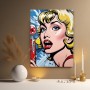 Pop-Art Lady mit Lolli