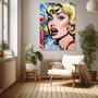 Pop-Art Lady mit Lolli