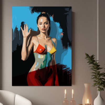 Pop Art Frau in Farben