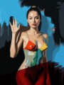Pop Art Frau in Farben