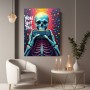 Gaming-Skelett in Neonfarben