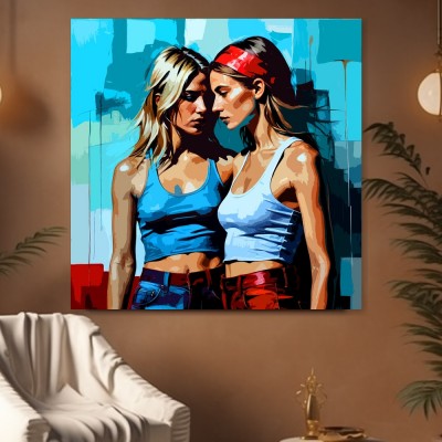 Zwei Frauen in Pop Art