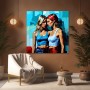 Zwei Frauen in Pop Art