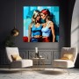 Zwei Frauen in Pop Art