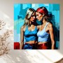 Zwei Frauen in Pop Art