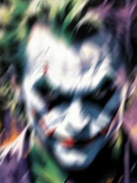 Düsteres Clown-Porträt in Bewegung