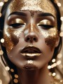 Goldenes Glamour-Porträt