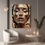 Goldenes Glamour-Porträt
