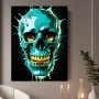 Türkiser Totenkopf mit Gold