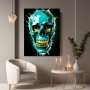 Türkiser Totenkopf mit Gold