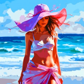 Sommerfrau am Meer