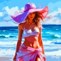 Sommerfrau am Meer