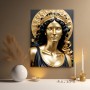 Goldene Göttin mit schwarzem Haar