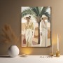 Elegante Damen unter Palmen