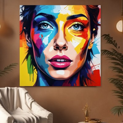 Farbenstarkes Pop-Art-Porträt