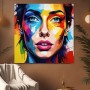 Farbenstarkes Pop-Art-Porträt