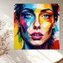 Farbenstarkes Pop-Art-Porträt