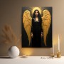 Goldener Engel in Schwarz