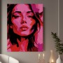 Pinkes Pop-Art Porträt