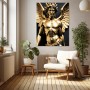 Goldener Engel mit Flügeln