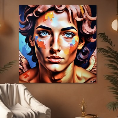 Engelsporträt mit blauen Augen