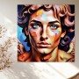 Engelsporträt mit blauen Augen