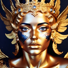 Goldene Königin mit Krone