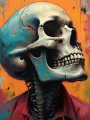 Neon Totenkopf Porträt