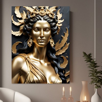 Goldene Göttin mit Ornamenten