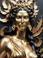Goldene Göttin mit Ornamenten