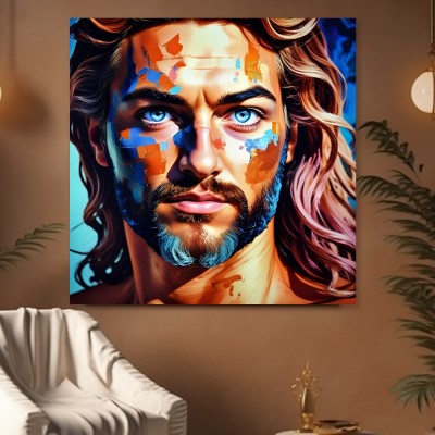 Intensives Porträt mit blauen Augen