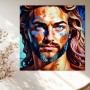 Intensives Porträt mit blauen Augen